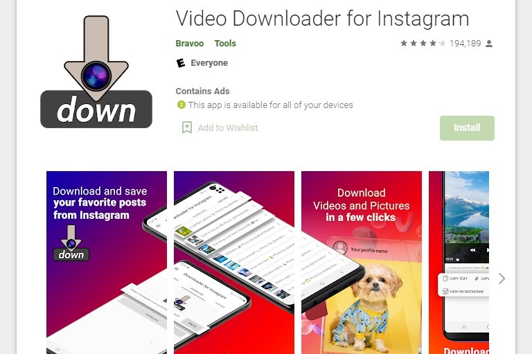 Download Videos From Instagram Android