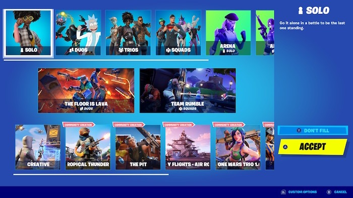 Get Started Fortnite Game Types