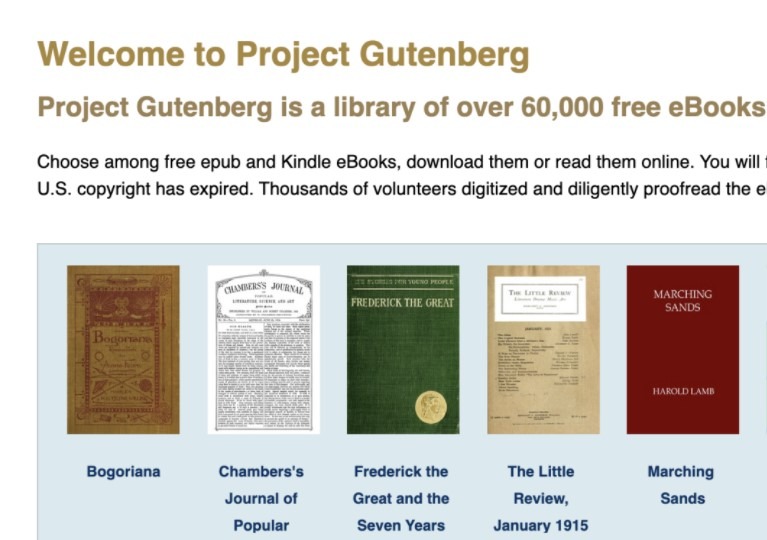 Get Ebooks For Free Projectgutenberg