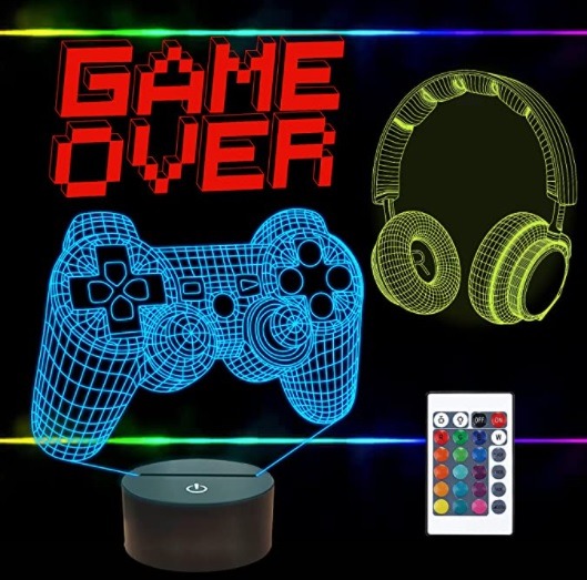 Best Gift Ideas For Geeks 3d Lights Game Over