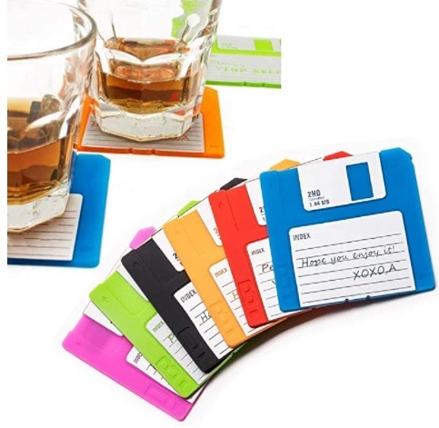 Best Gift Ideas For Geeks Floppy Coasters