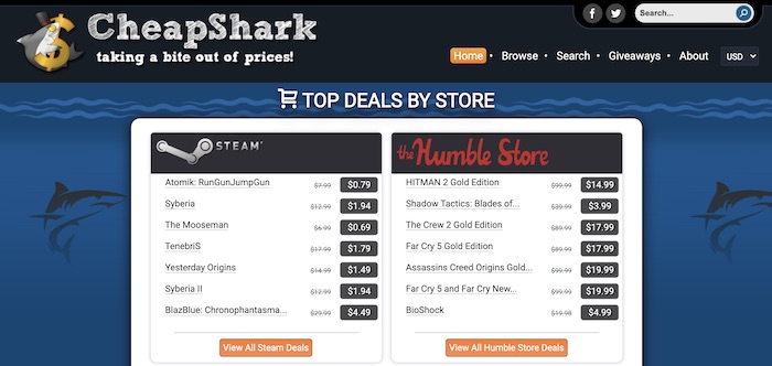 Best Video Game Deals Cheapshark