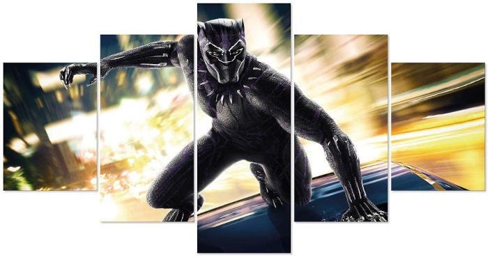 Superhero Movie Gifts Black Panther Canvas