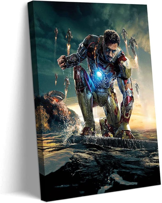 Superhero Movie Gifts Iron Man Canvas