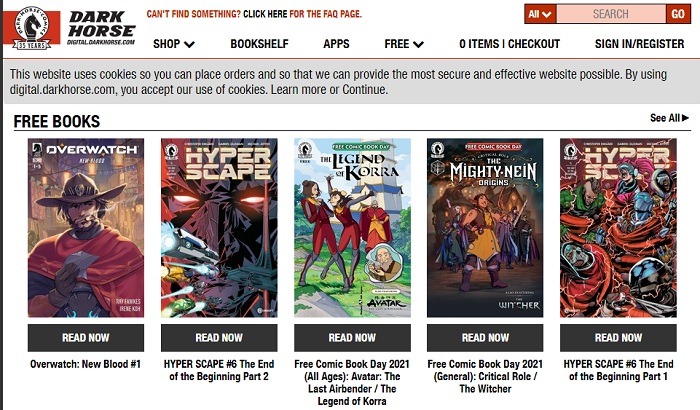 Best Sites To Read Comics Online Dark Horse