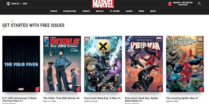 Best Sites To Read Comics Online Marvel Unlimited