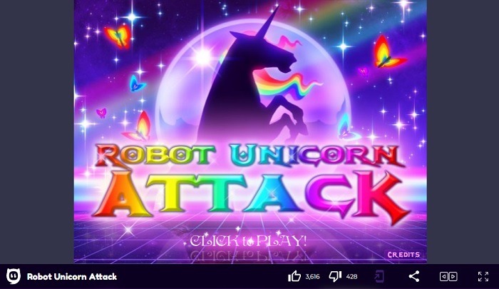 Quick Web Browser Games To Play When Youre Feeling Whatever Robot Unicorn Attack