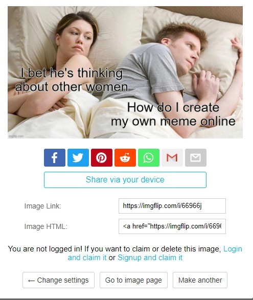 How To Create Your Own Meme Online Share Settings