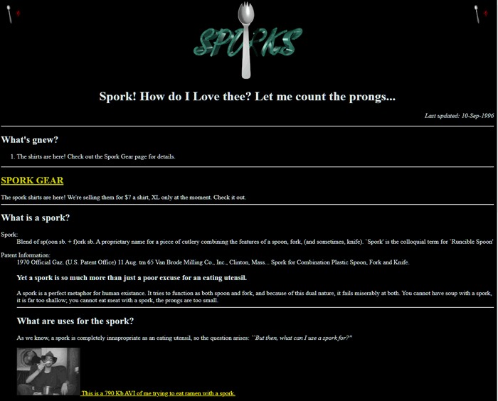Oldest Websites On The Internet Spork Org