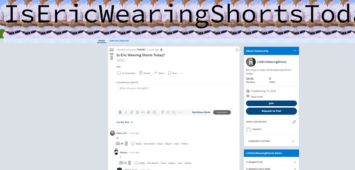 Weirdest Subreddits Isericwearingshortstoday