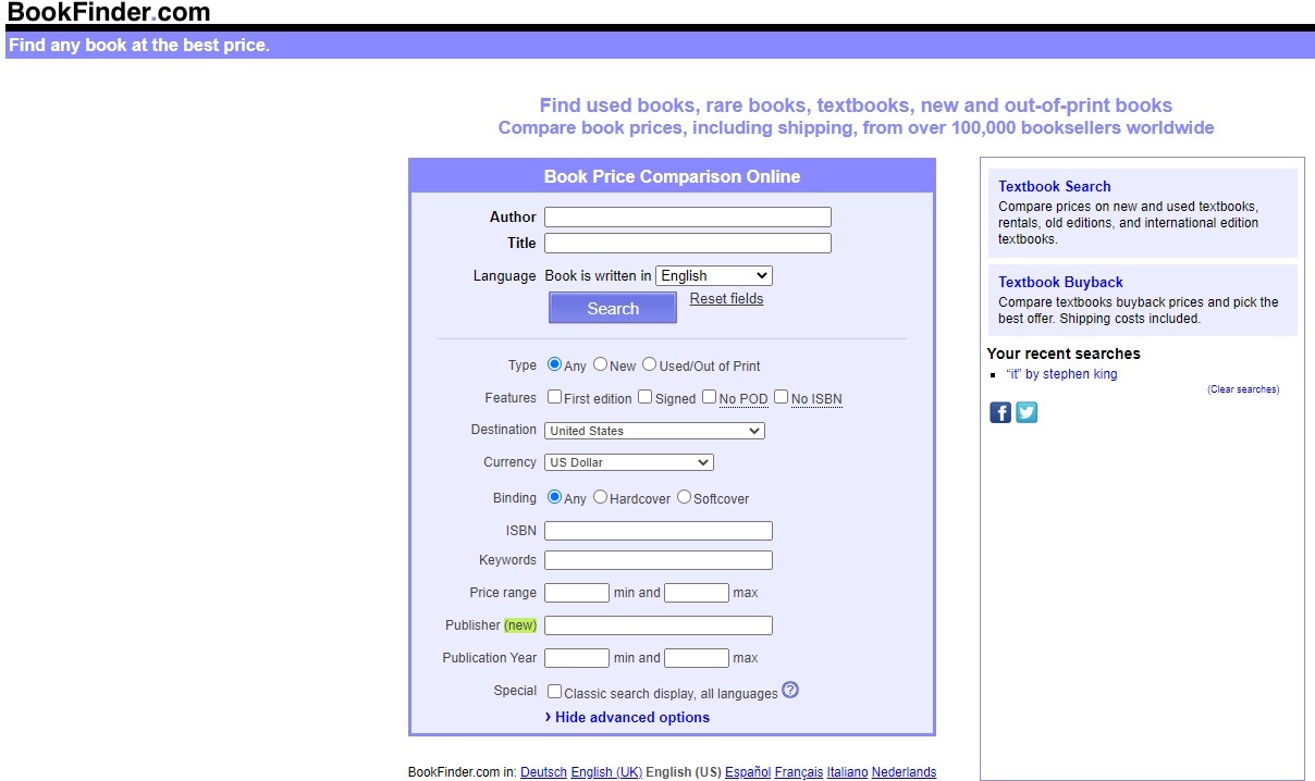 Best Sites To Buy Used Books Online Bookfinder