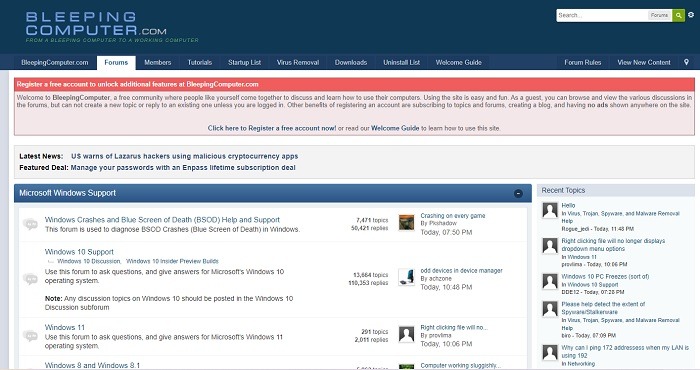 Best Subreddits And Forums For Tech Support Bleeping Computer