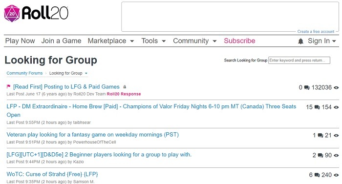 How To Find Dd Groups Online Roll20