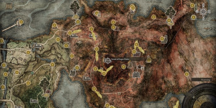 Elden Ring Best Sorceries Rock Map