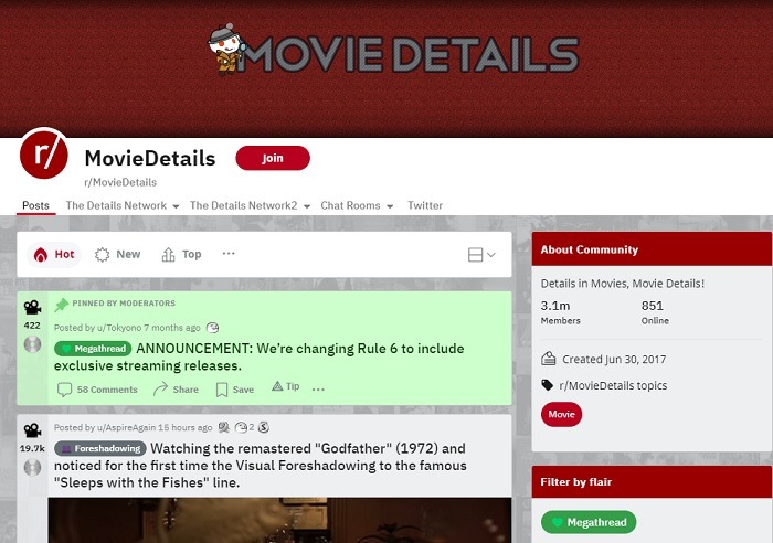 Best Subreddits For Movie Lovers Moviedetails