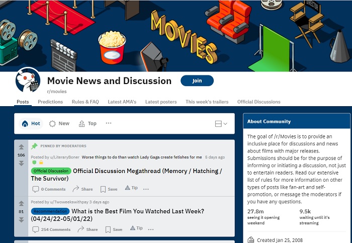 Best Subreddits For Movie Lovers Movies