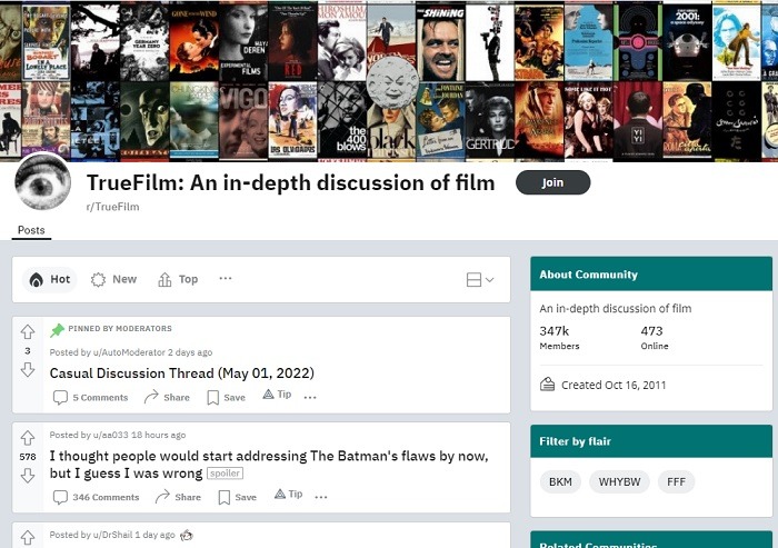 Best Subreddits For Movie Lovers Truefilm