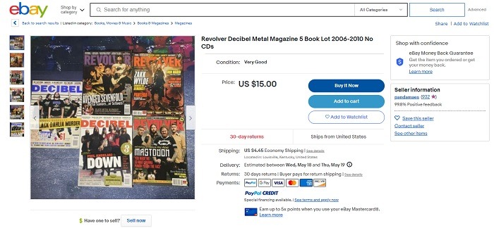 Where To Buy Old Heavy Metal Magazines Online Ebay 1