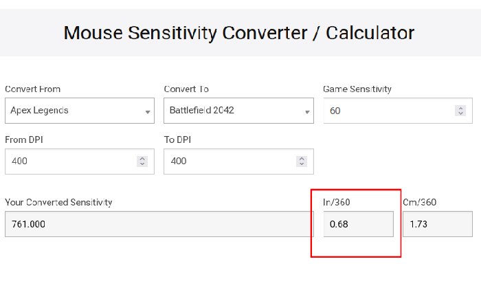 Mouse Sensitivity Calculator