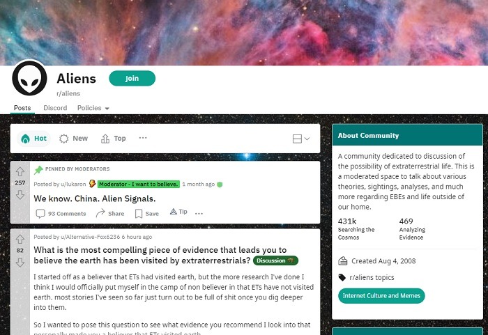 Best Ufo Subreddits And Youtube Channels Raliens