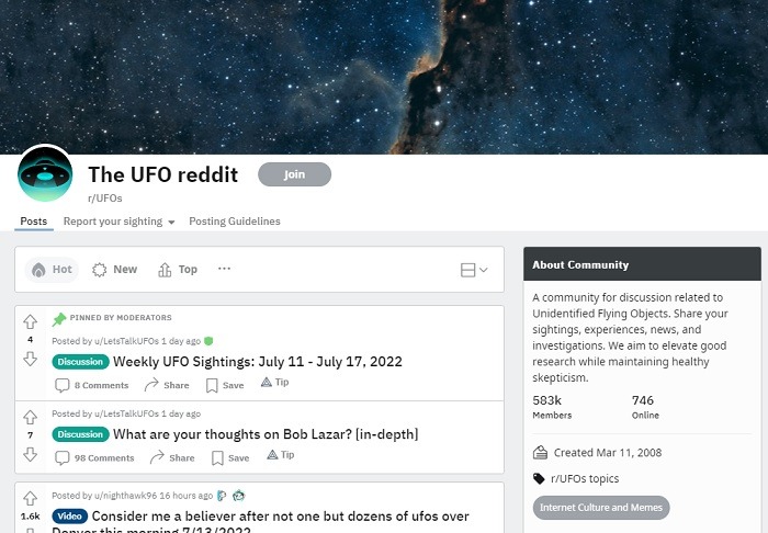 Best Ufo Subreddits And Youtube Channels Rufos