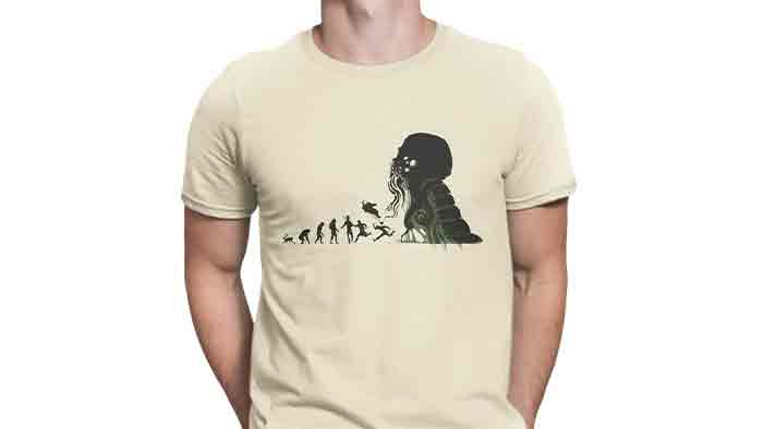 1883 Evolution Of Cthulhu T Shirt Front Man