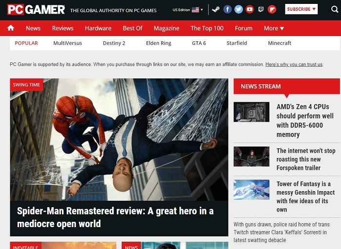 All The Best Websites For Gamers Pcgamer