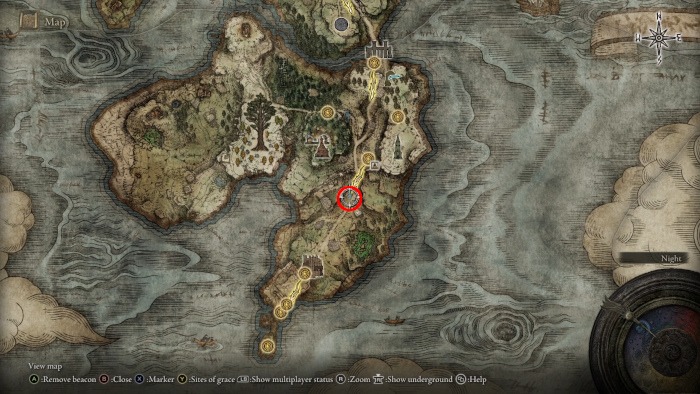 Elden Ring Map Locations Weeping Penninsula