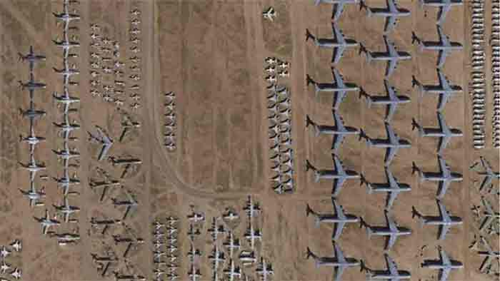 Weird Google Earth Airplane Graveyard 1