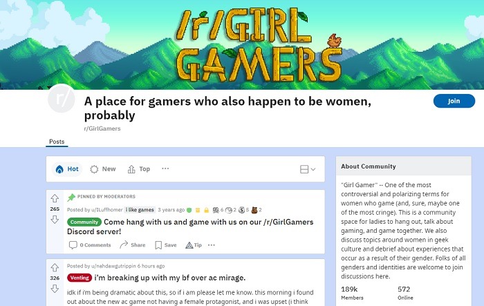 All The Best Subreddits For Gamers Girlgamers