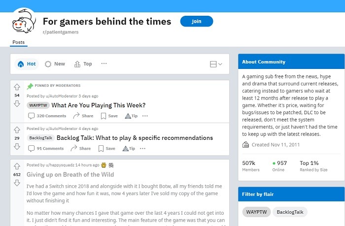 All The Best Subreddits For Gamers Patient